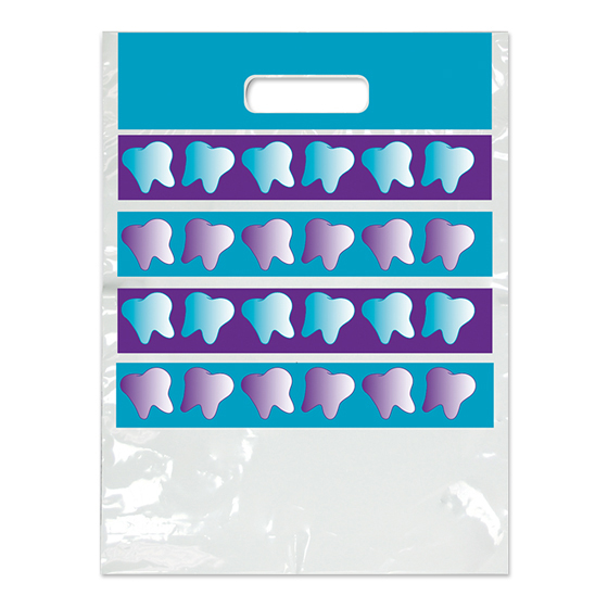 2-Color Bags Purple Teeth White 7.5 in x 9 in 100/Pk product image
