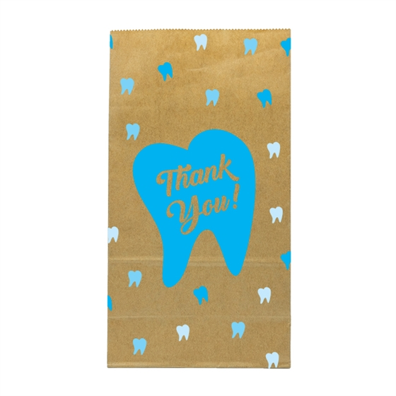 Fully Biodegradable & Recyclable Bags Paper Thank You Tooth 100/Pk thumbnail 2
