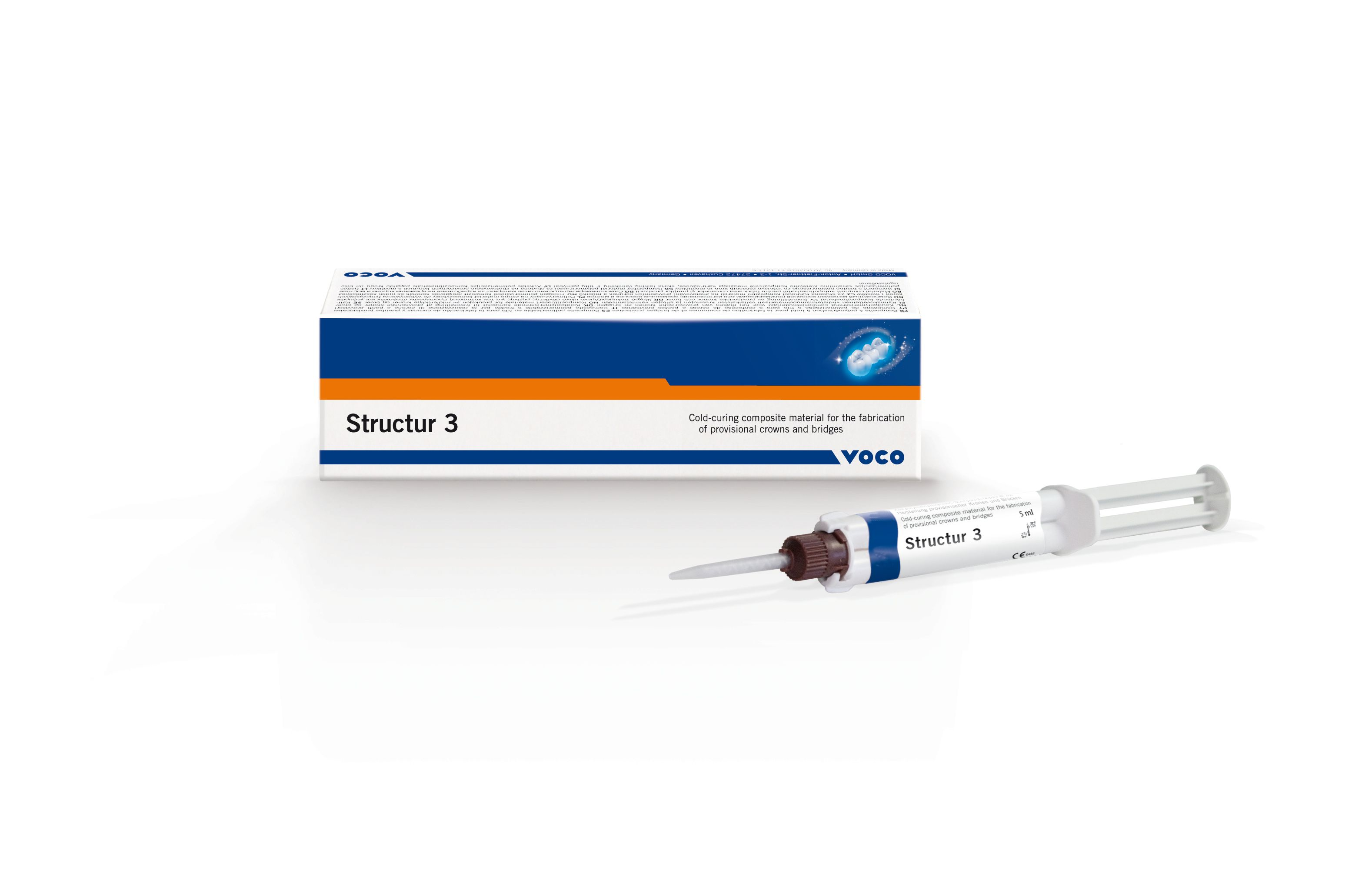Structur 3 Quick Mix Temporary Material 5 mL Shade A3 Syringe Kit product image