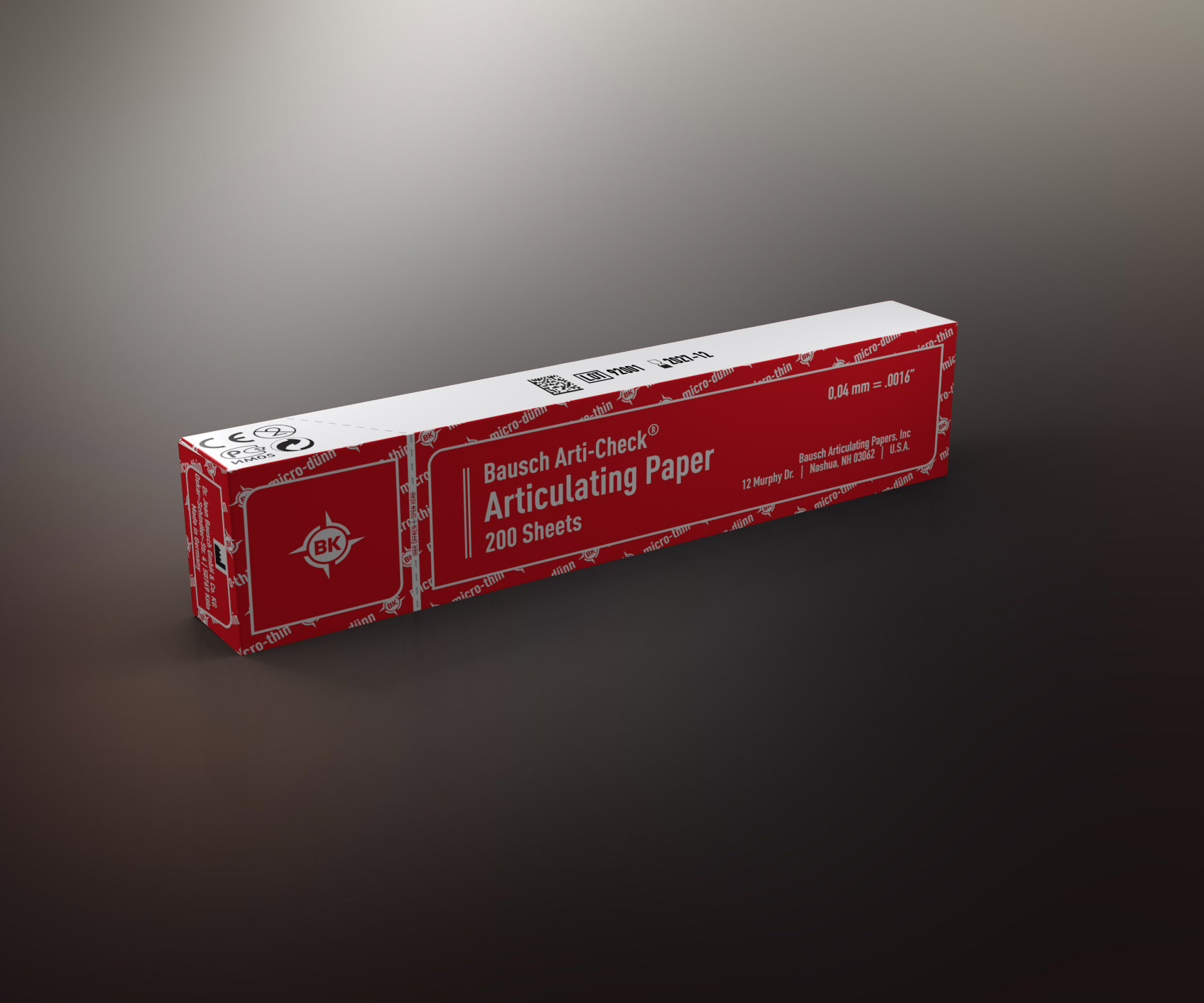 Arti-Check Articulating Paper Strips, Straight Booklets, 104 x 20 mm, 40 microns, Red, 200/Pk, BK10 thumbnail 14