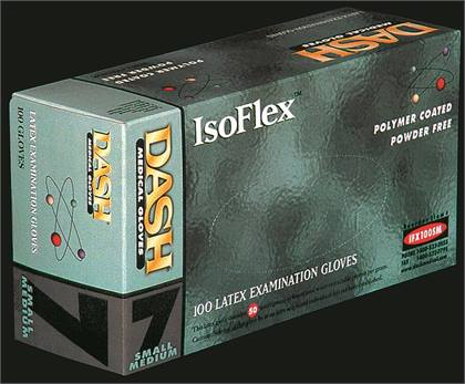 -IsoFlex MED/LRG Latex PF Gloves (100) product image