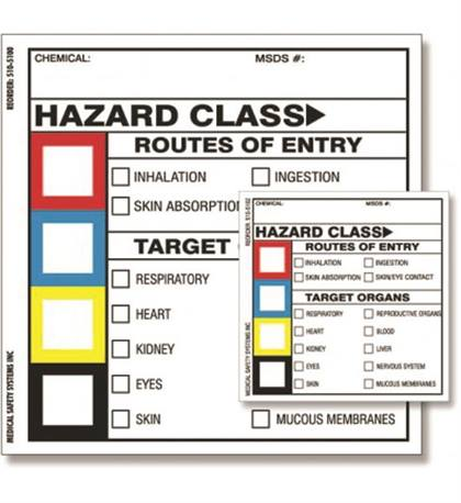 -WorkSafe Label: Hazard RTK, 4.0" Square (100) product image