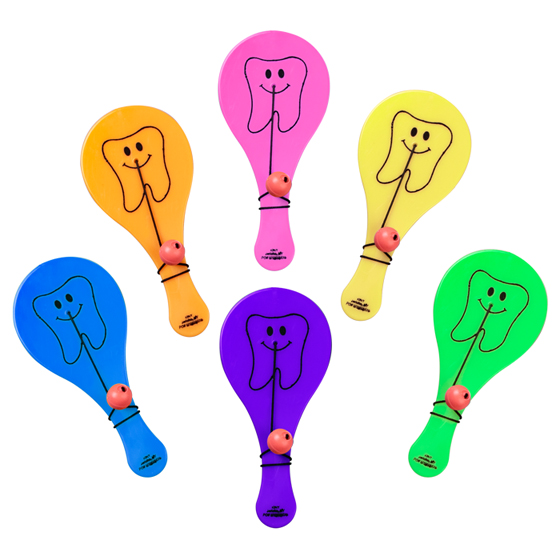 Toy Mini Paddleball Tooth Assorted Colors 48/Bg thumbnail 2