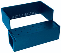 Bur Block Aluminum 14 Hole Blue Swivel Top Ea image