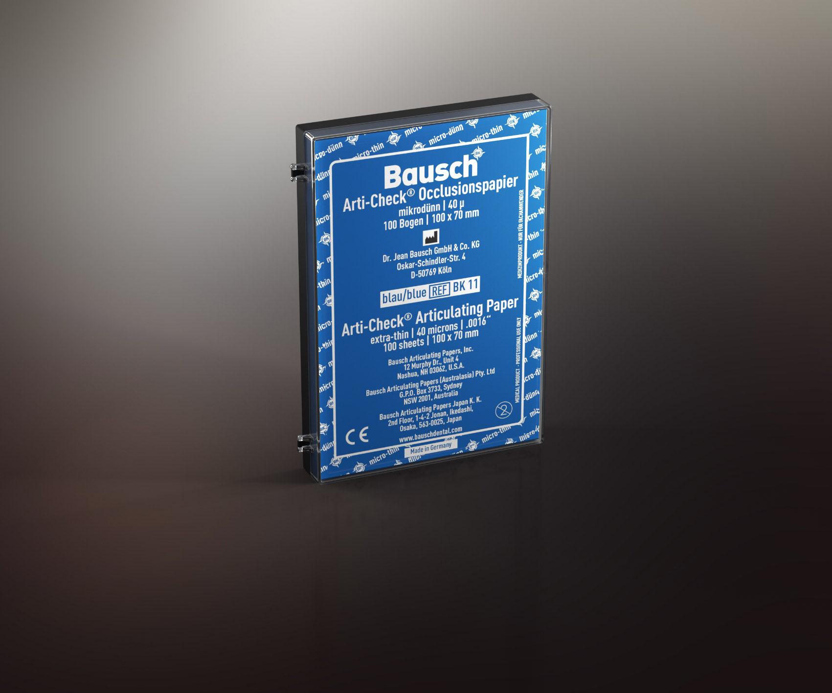 Arti-Check Articulating Paper Sheets, 100 x 70 mm, 40 microns, Blue, 100/Pk, BK11 thumbnail 6