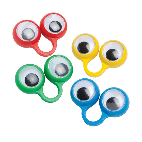 Rings Googly Eye Assorted Colors Plastic 48/Pk product image