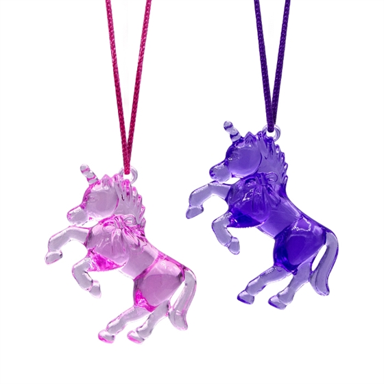 Necklaces Unicorn Assorted Colors Plastic 24/Pk thumbnail 3