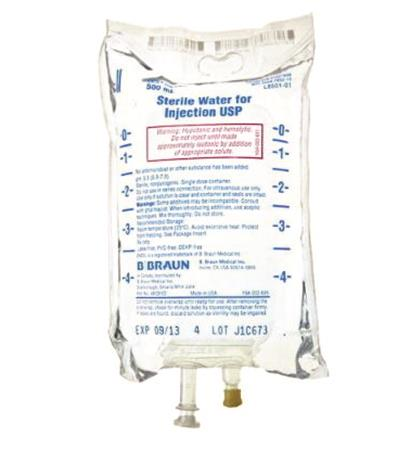 BRAUN STERILE WATER 500ML EXCEL BAG product image
