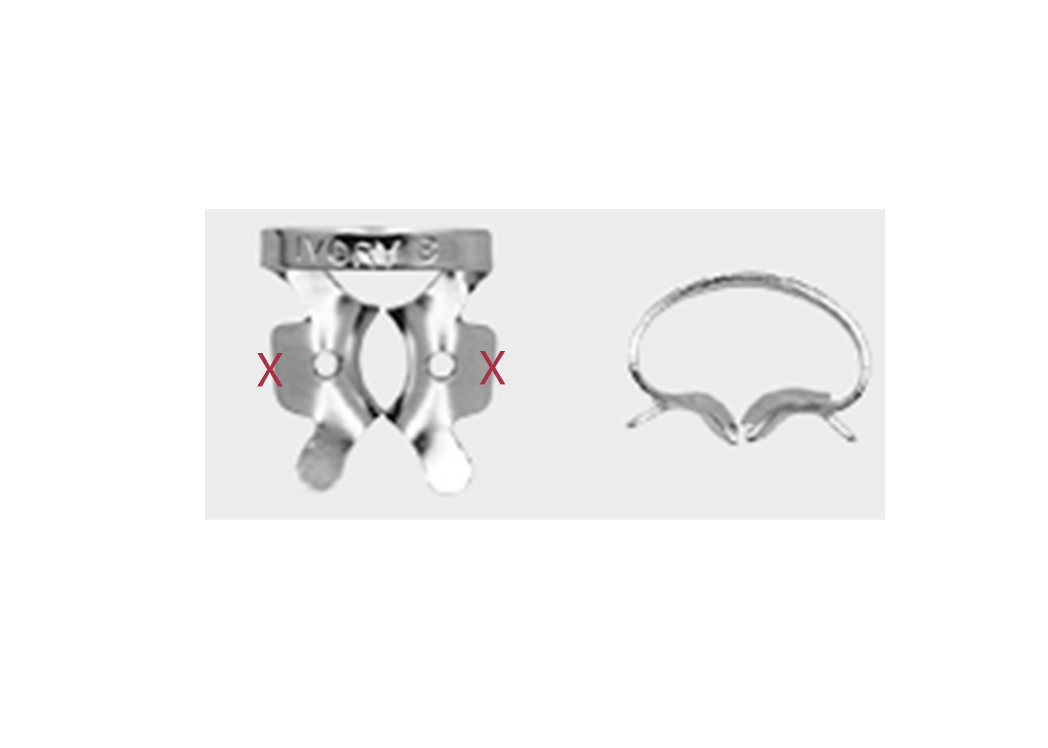 Ivory Rubber Dam Clamp # W8, 1/Pk, 50057534 thumbnail 13