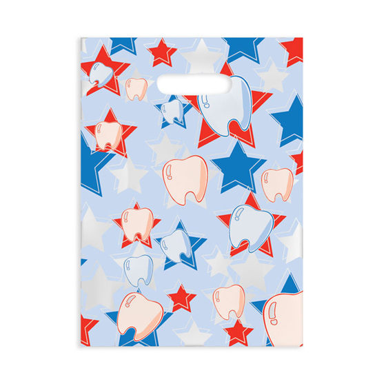 Scatter Print Bags Star Tooth 2 Sided Print Clear 100/Bx product image