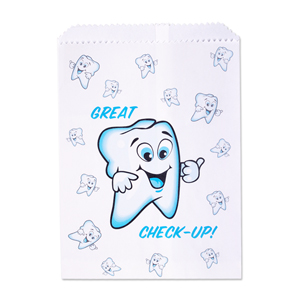 Scatter Print Bags Great Checkup! 1-Sided White 100/Pk thumbnail 5