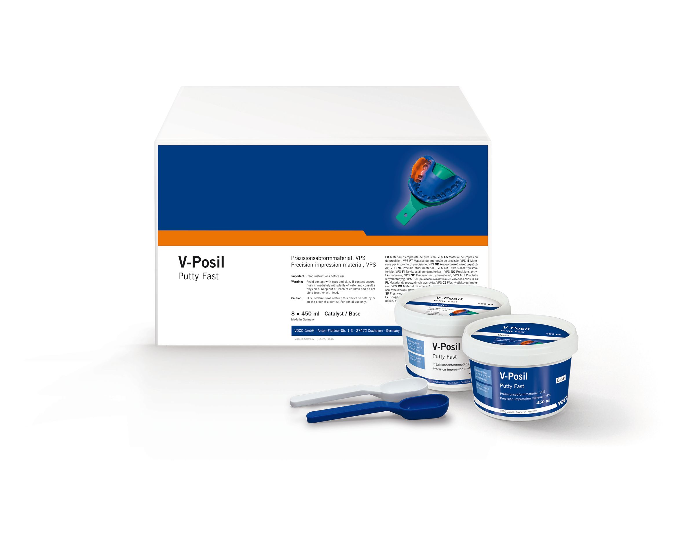 V-Posil Impression Material Fast Set 450 mL Putty Package 8/Pk product image