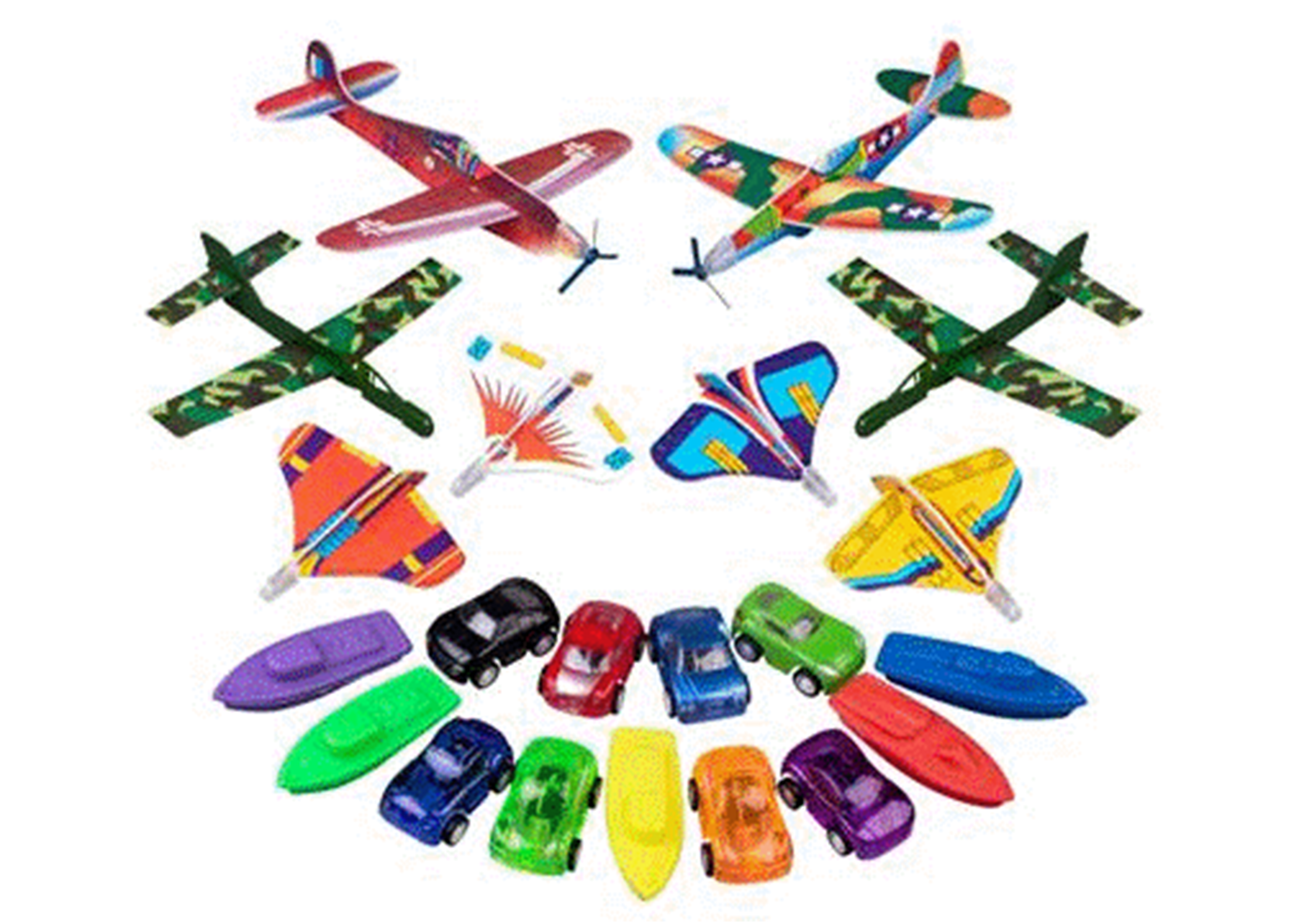 Toy Transportation Variety Mix Assorted Colors Plastic 169/Pk thumbnail 3