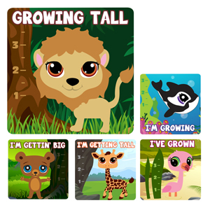 Stickers Animal Assortment Growing 100/Rl product image
