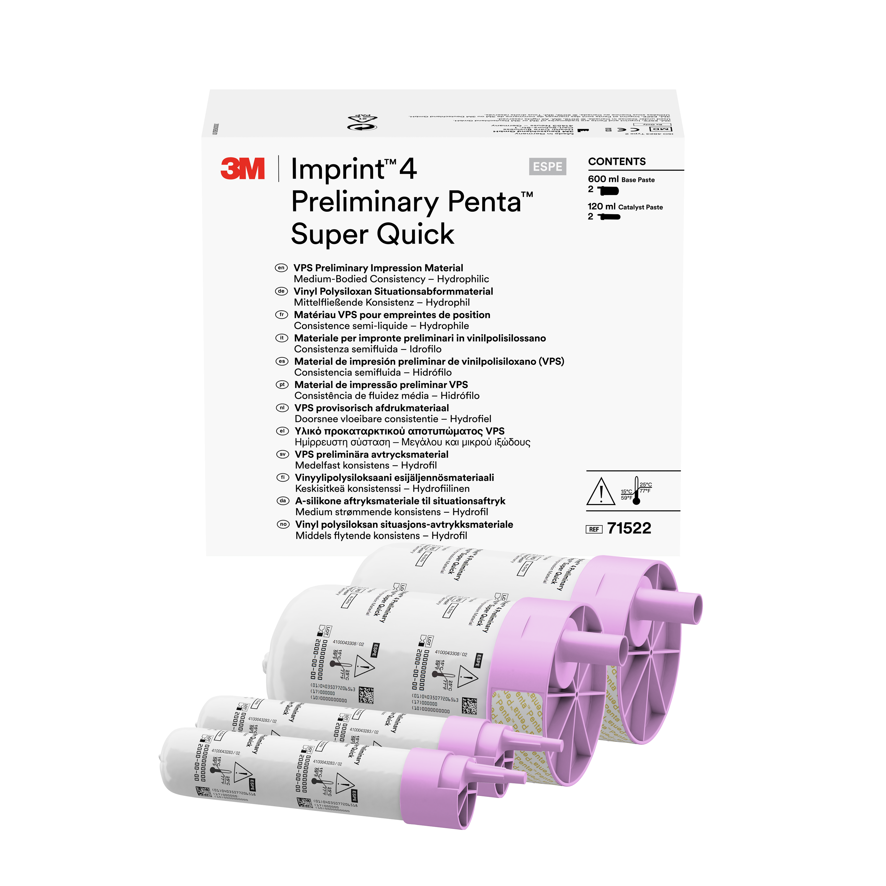 Imprint 4 Preliminary Penta VPS Impression Material, Refill, Super Quick, 360 ml, 2/Pk thumbnail 11