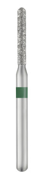 Piranha Diamond Single-Use Burs, FG, Round End Cylinder, # 881-012, 1.2 mm, Coarse, Green, 25/Pk, 881-012C thumbnail 10