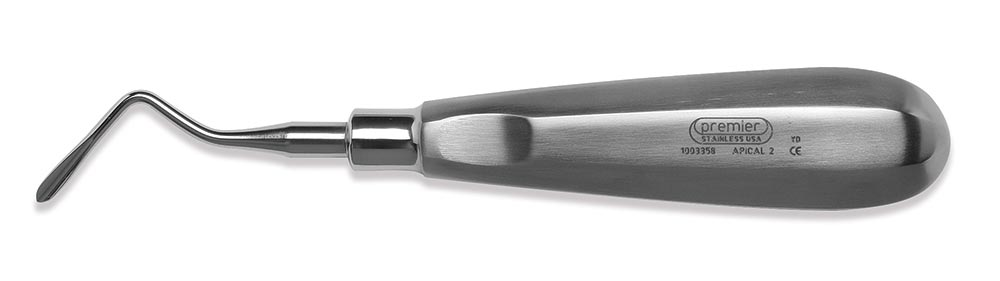 Apical Elevator, Pointed, Single-End, Large Stainless Steel Handle, # 2, 1/Pk, 1003358 thumbnail 6