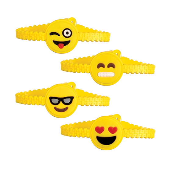 Bracelets Emoji Yellow Rubber 48/Pk thumbnail 2
