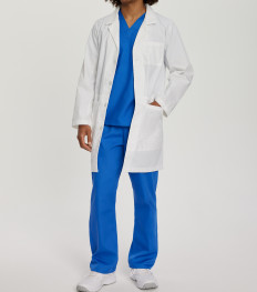 Lab Coat 5 Pockets Long Sleeves White Mens Ea thumbnail 2