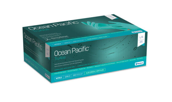 Ocean Pacific™ TruAloe Nitrile Exam Gloves XL Aloe Green Box of 200 thumbnail 3