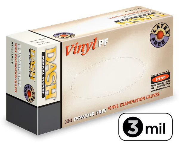 Dash Vinyl Vinyl Exam Gloves X-Large Clear Non-Sterile thumbnail 8