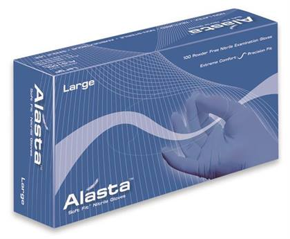 Alasta Soft Fit Nitrile Exam Gloves X-Small Blue Non-Sterile thumbnail 13