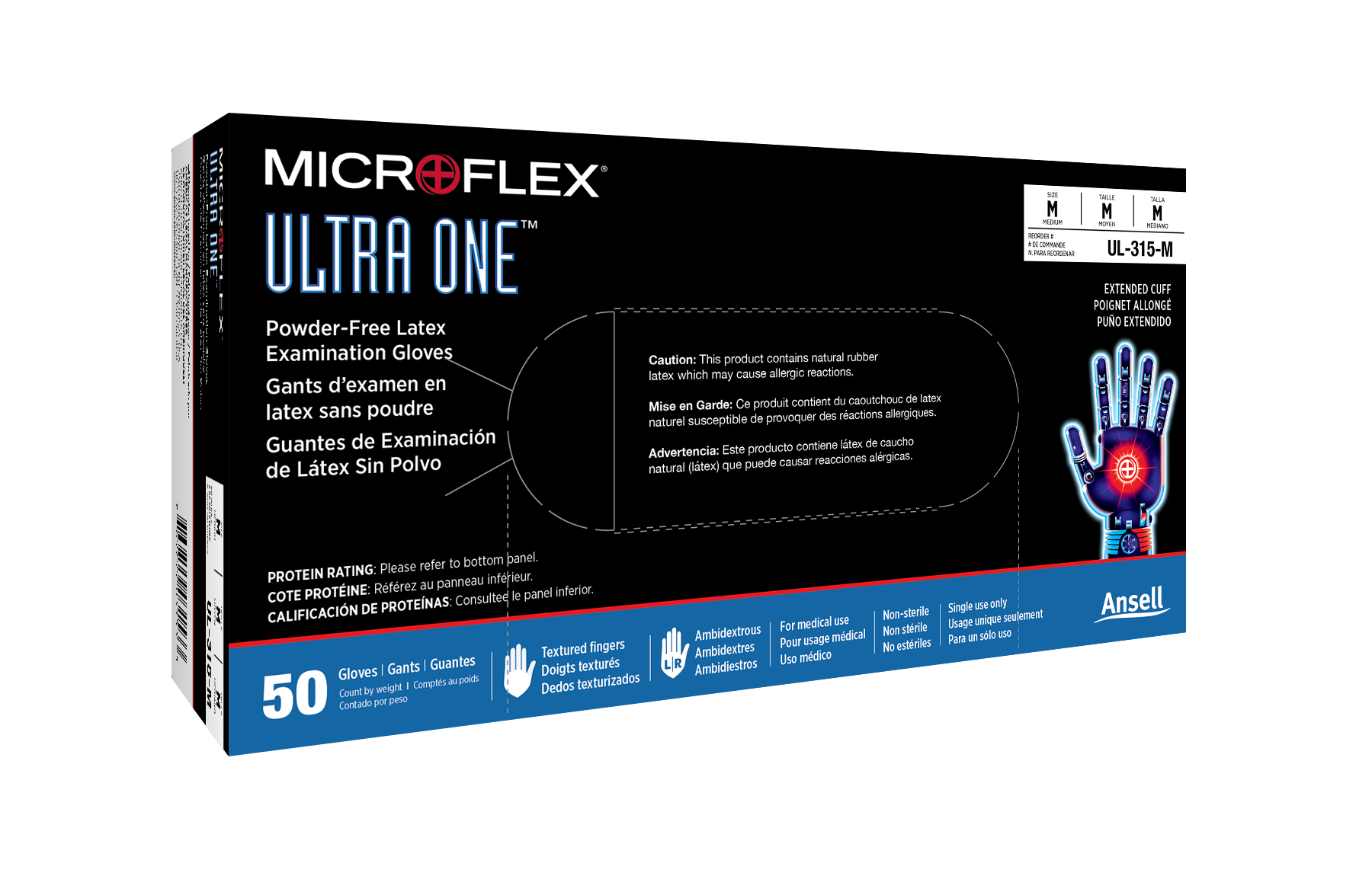 Ultra One Latex High Risk PF Glove X-Large 50/Bx, UL-315-XL thumbnail 13