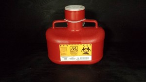 Medegen Red Non-Stackable Small Sharps Container 4.8qt image