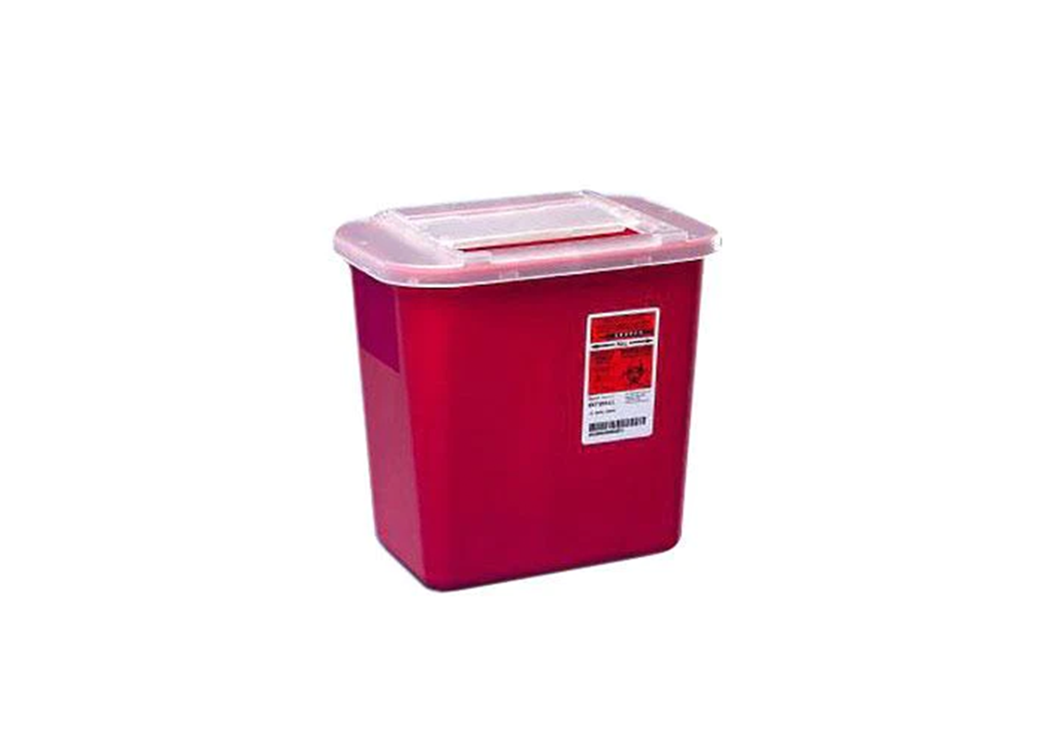 Sharps-A-Gator 2gal Red Sharps w/Clear Lid product image