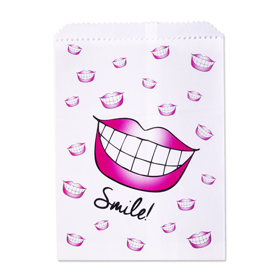 Scatter Print Bags Smile 1-Sided White 100/Pk product image