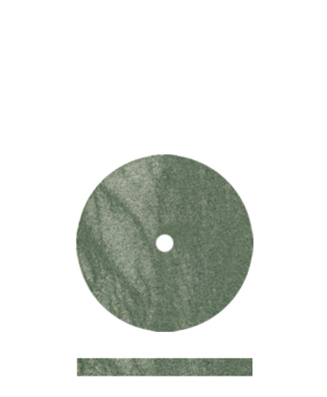 Classic Wheel Polishers, Rubber, Unmounted, Square-Edge, 5/8" x 1/16", Coarse, Green, 100/Pk thumbnail 9