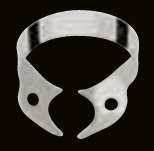 Hygenic Fiesta, Rubber Dam Clamp Wingless, # W8A, Small Partially Erupted Molars, Black, 1/Pk, H02799 thumbnail 6