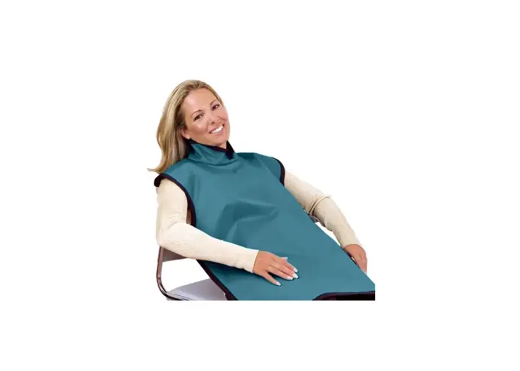 Lead-Free Adult X-Ray Bib, with Collar, Teal, 1/Pk, 75051NL-14 thumbnail 7
