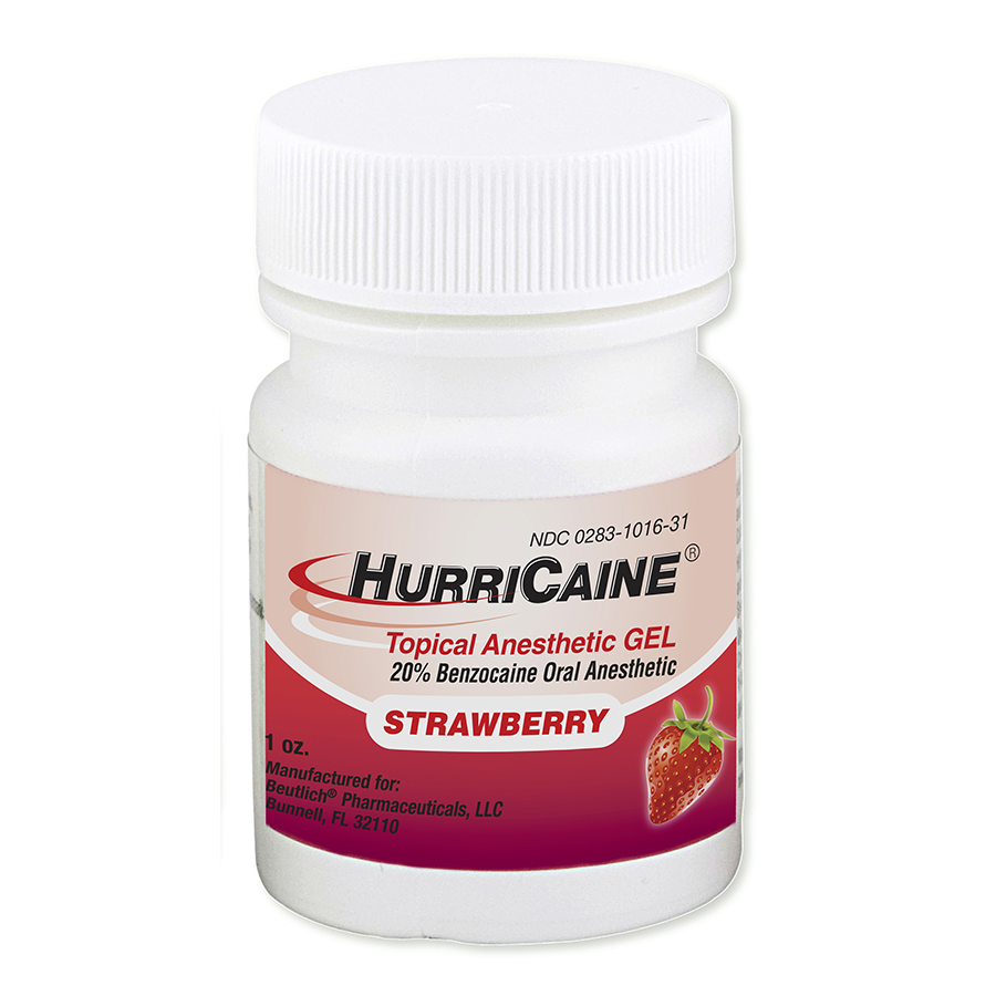 HurriCaine Topical Anesthetic Gel Strawberry Jar 1oz/Jr product image