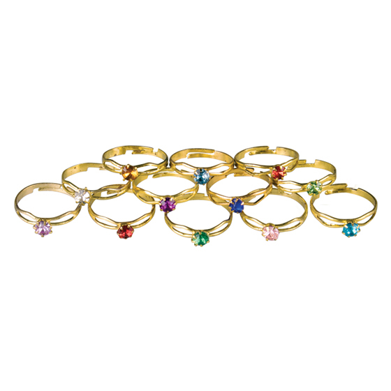 Birthstone Rings Assorted Colors 36/Bx, R47 thumbnail 3
