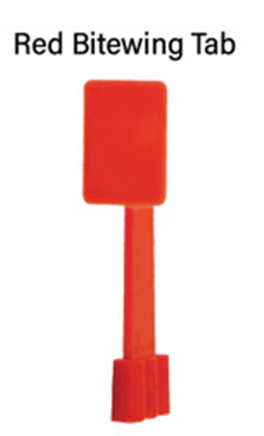 Ez Aim Individually Cut Adhesive Sensor Holder, Bitewing, Red, 50/pk, 131118 thumbnail 7