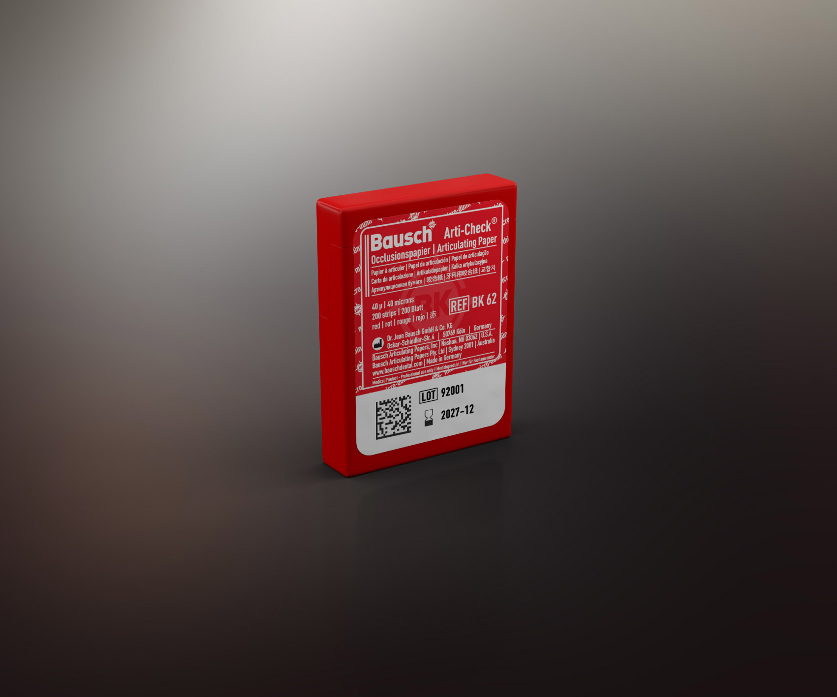 Arti-Check Articulating Paper Strips, Pre-Cut, 40 microns, Red, 200/Pk, BK62 thumbnail 9