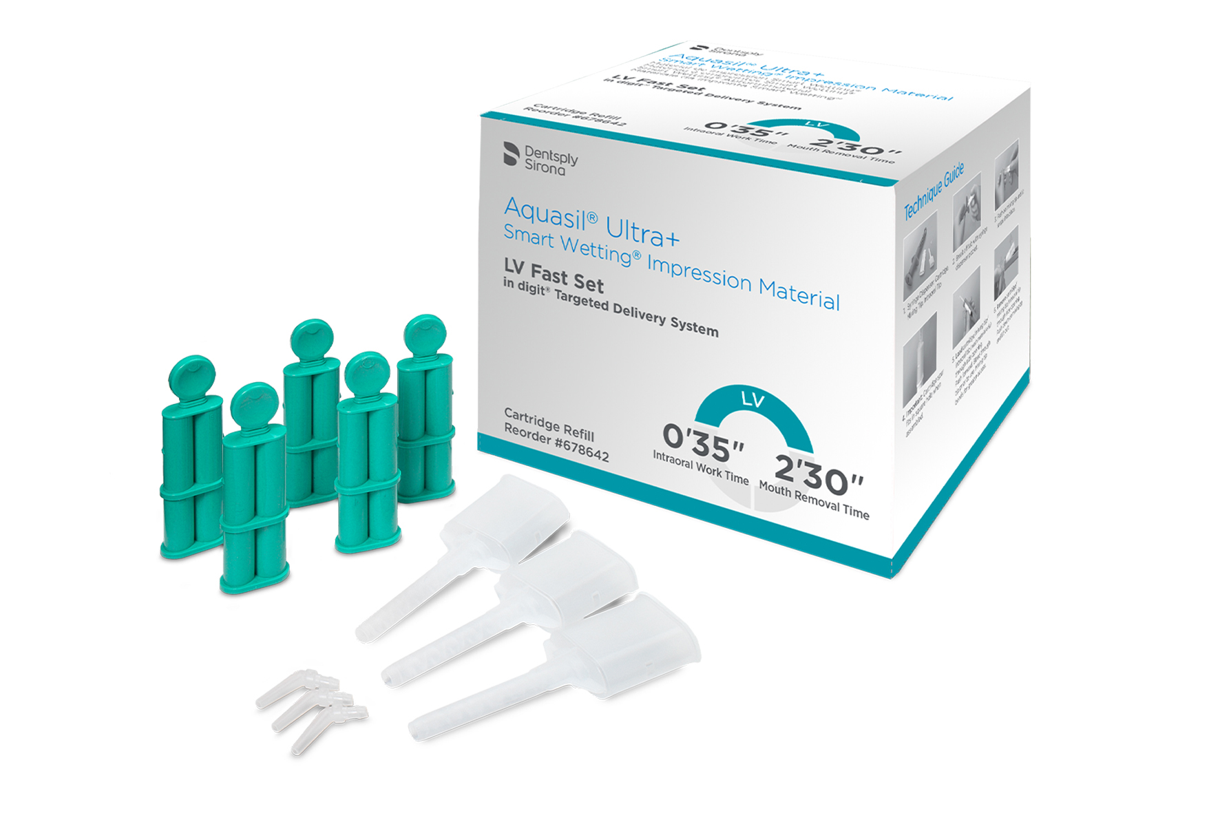 Aquasil Ultra+ Digit Smart Wetting Impression Material Reg St XLV Mint Rfl 50/Pk thumbnail 3