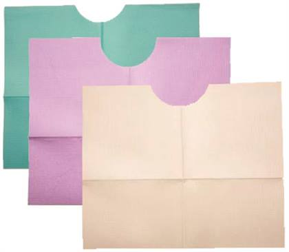 Contour Neck White Bib 17X18 3-Ply Poly (500) - Contour Neck White Bib 17X18 3-Ply Poly (500) - Image 1