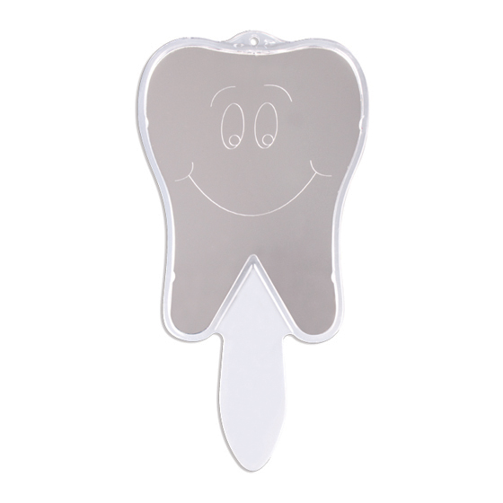 Hand Mirror Smile Tooth Acrylic 10 in Tooth Shaped Ea thumbnail 2