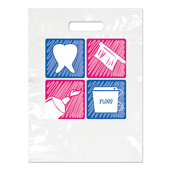 2-Color Bags Four Boxes White 7.5 in x 9 in 100/Pk thumbnail 2