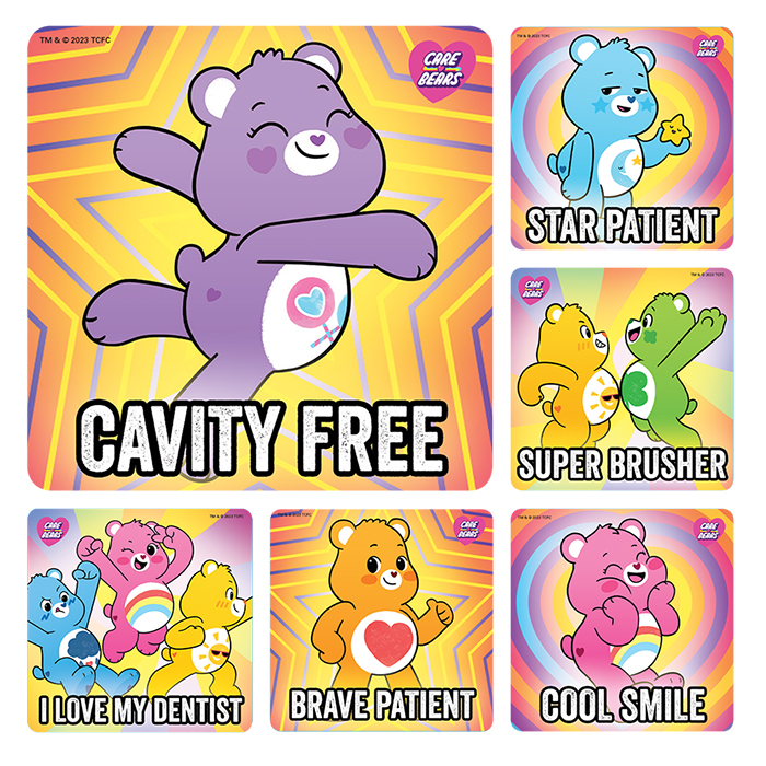 Stickers Children\'s Care Bears Dental 100/Rl product image
