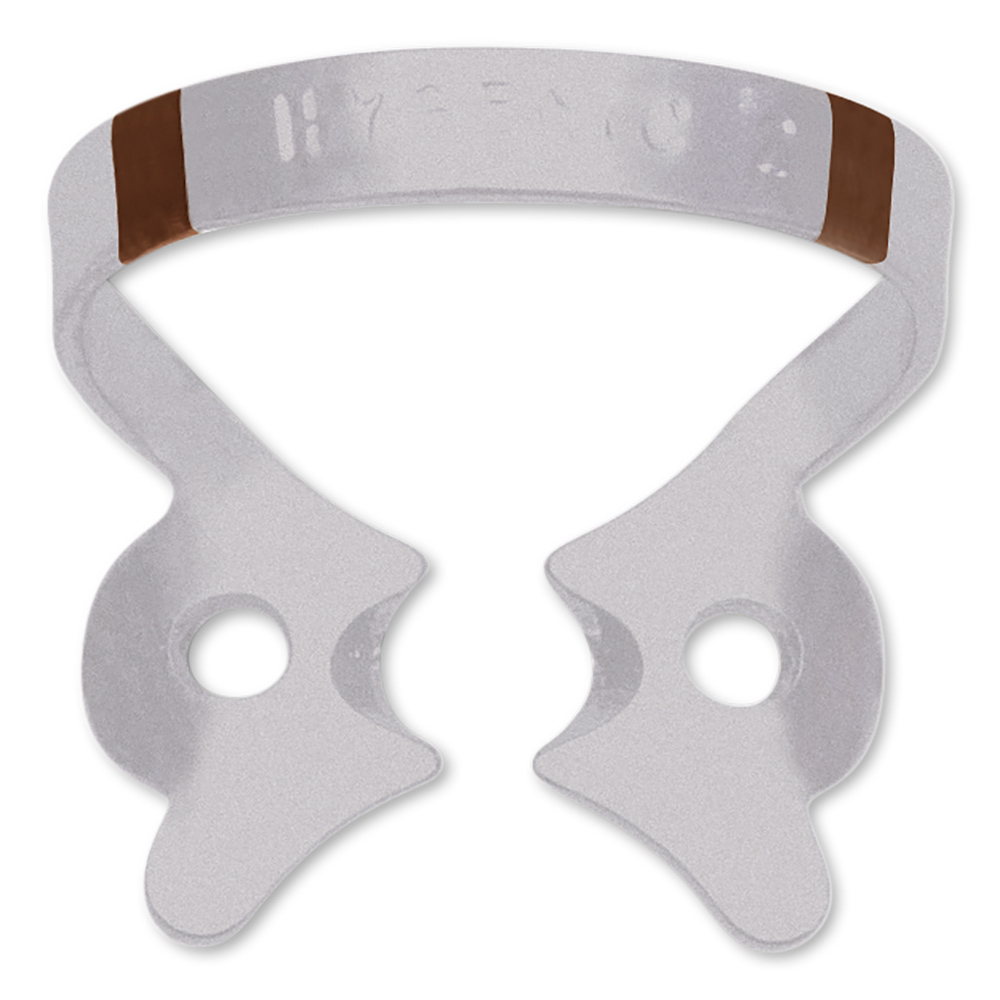 Hygenic Fiesta, Rubber Dam Clamp Wingless, # W2, Premolar, Brown, 1/Pk, H02794 thumbnail 7