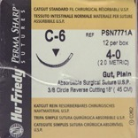 Perma Sharp Suture, Plain Gut, Absorbable, C-6, 4-0, 18", 12/Pk, PSN7771A thumbnail 13