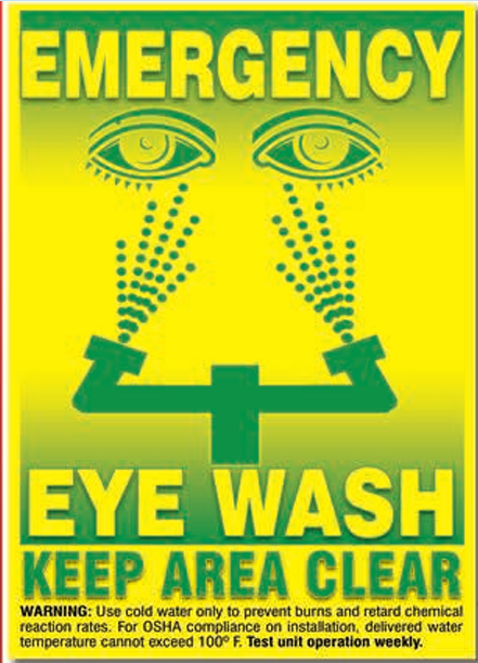 Emergency Eyewash Label 4x6 Pack of 5 thumbnail 2