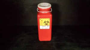 Sharps Container, with Tamper Resistant Lid, 1.7 Qt, Red, 1/Pk, 185 image