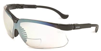 Hager Comfort Fit Magnifiers 3.0 Diopeter Strength Protective Eyewear with Clear Lens and Black/Silver Frame thumbnail 2