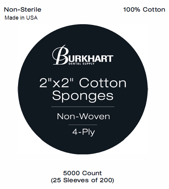 2x2 4-Ply 100% Cotton Non-Woven Sponges NEW (5M) product image