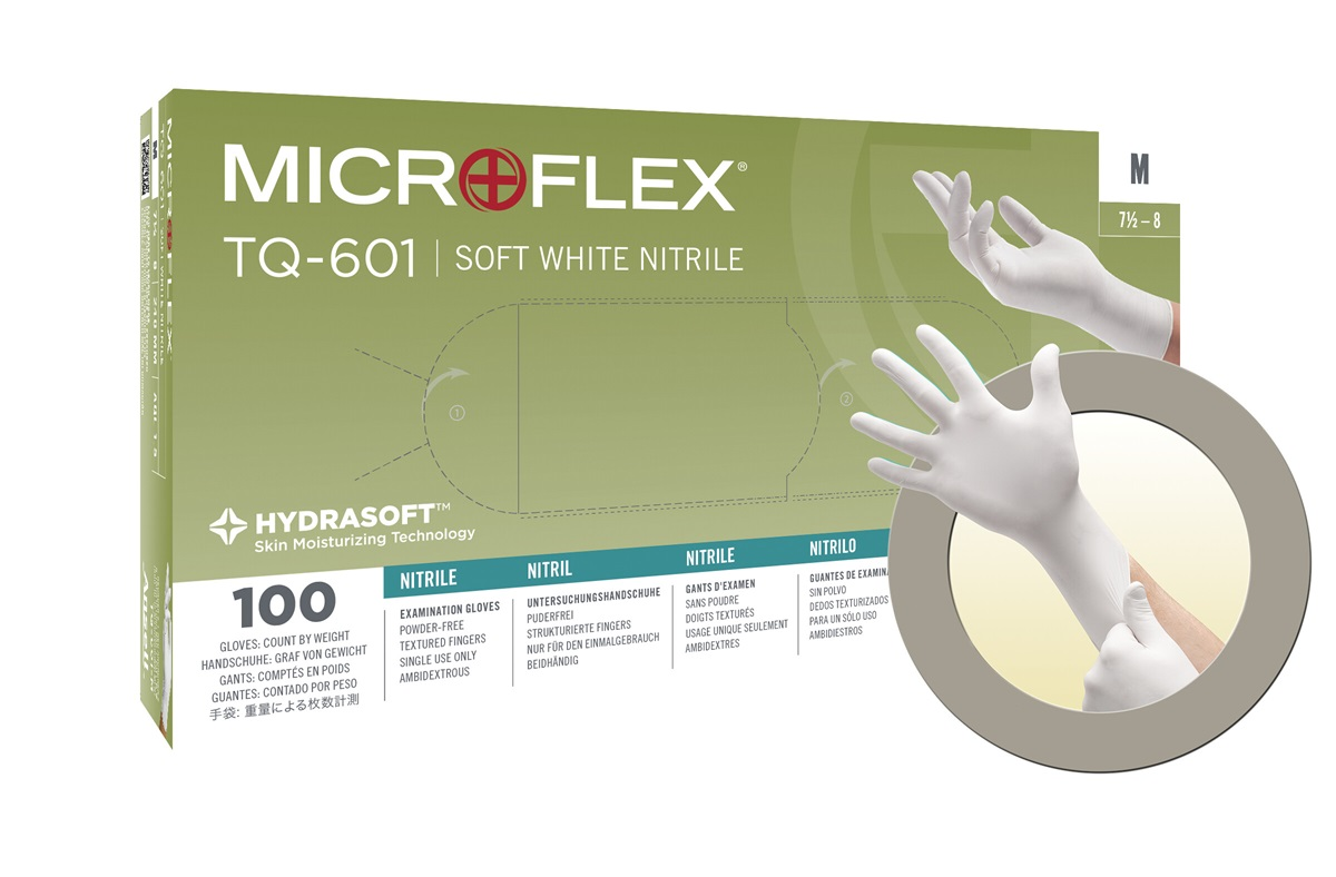 Tranquility Nitrile Gloves, Powder-Free, Large, White, 100/Box, TQ-601-L thumbnail 14
