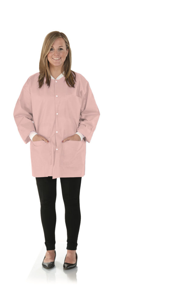 SafeWear Disposable Hipster Jacket, Medium, Pretty Pink, 12/Pk, 8102-B thumbnail 15